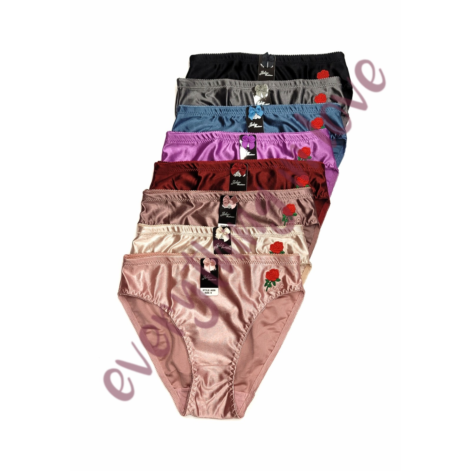 Women High Cut Full Coverage Comfort Satin Shiny Bikini Panty Underwear