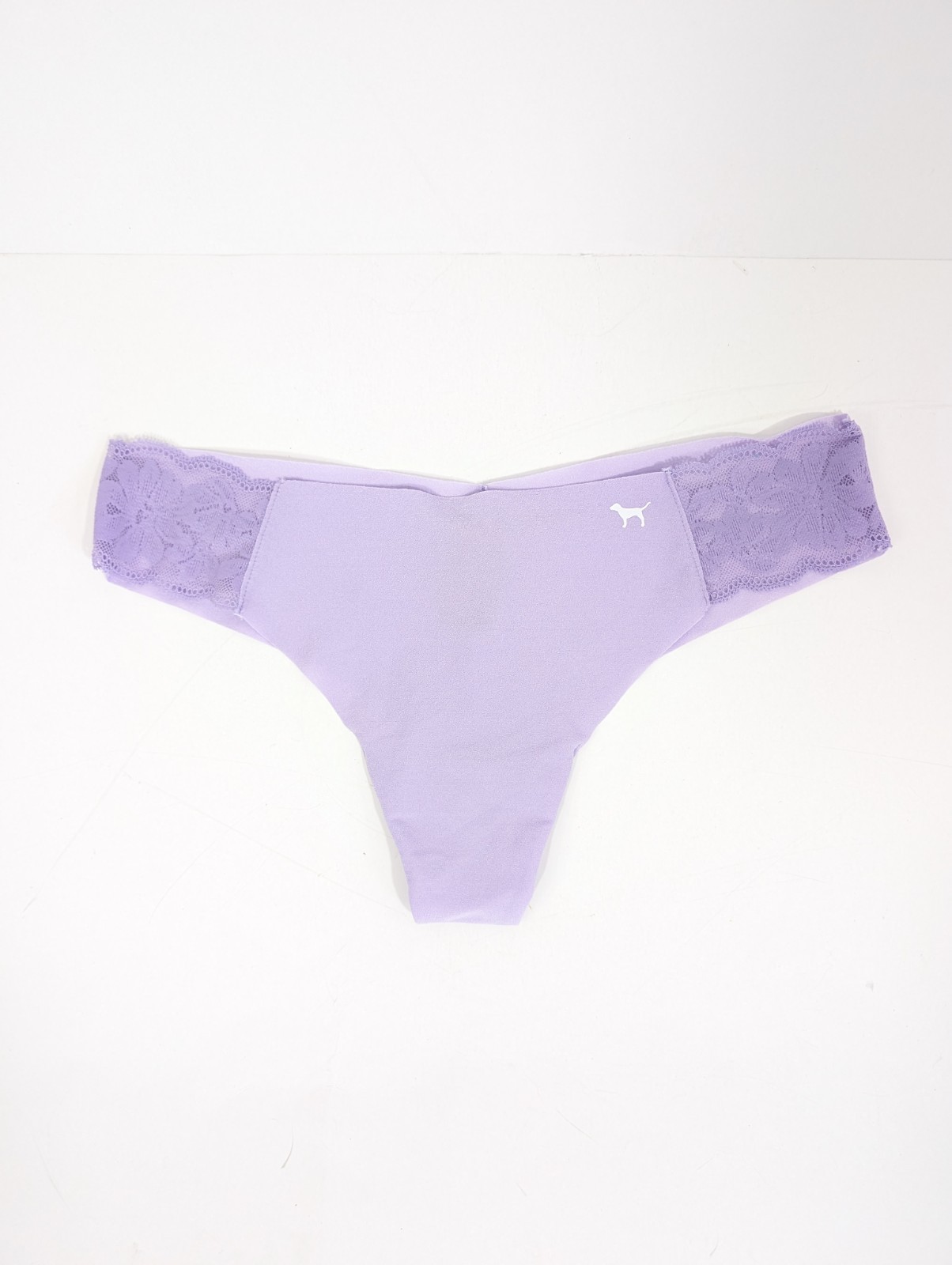 Victoria’s Secret Pink No Show Thong XL New Women Lace purple dog logo VS