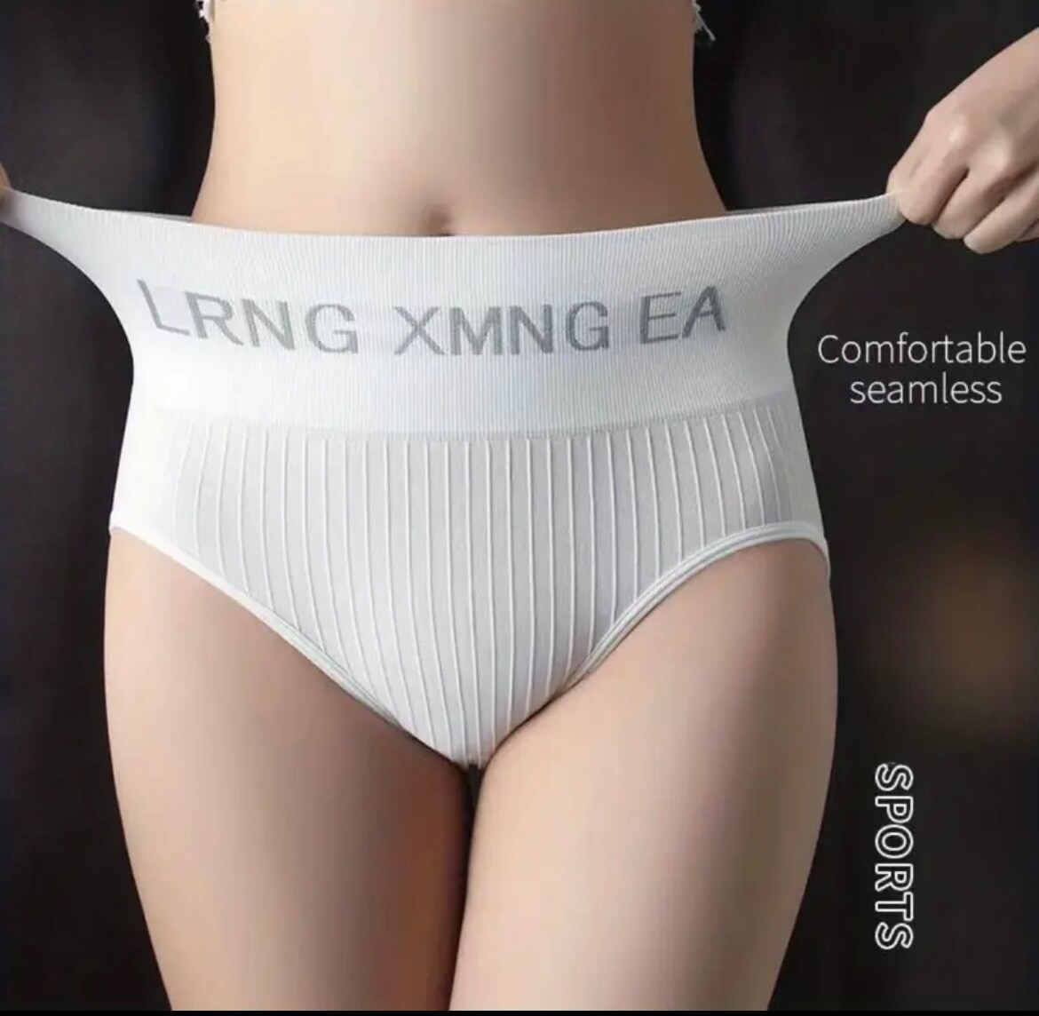 4pcs Letter Print High Waist Briefs,Comfy Breathable Stretchy Intimates Panties.