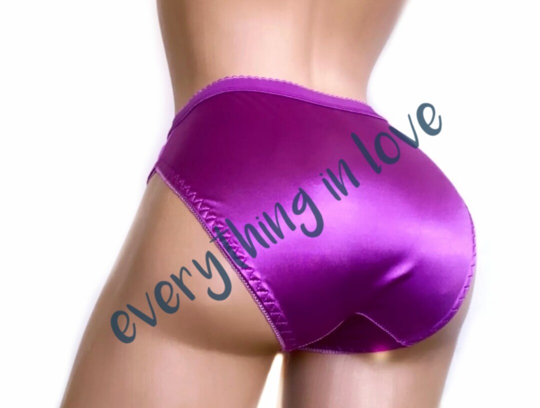 Women High Cut Full Coverage Comfort Satin Shiny Bikini Panty Underwear