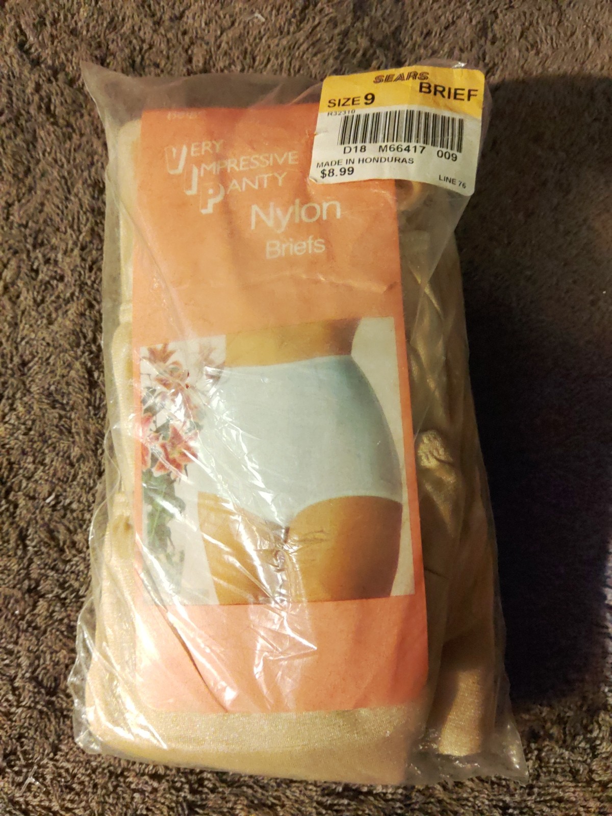 3 pair- Size 9 Sears Roebuck And Co. “VIP” 100% Nylon Brief Panties Beige 43-44