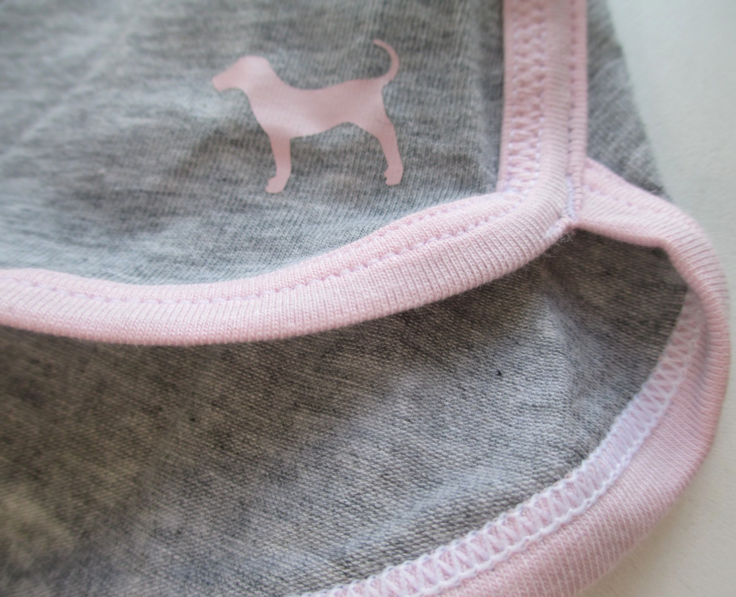 VICTORIA’S SECRET PINK Cotton Boyshort Panty M L Heather Gray NWT Logo Back VS