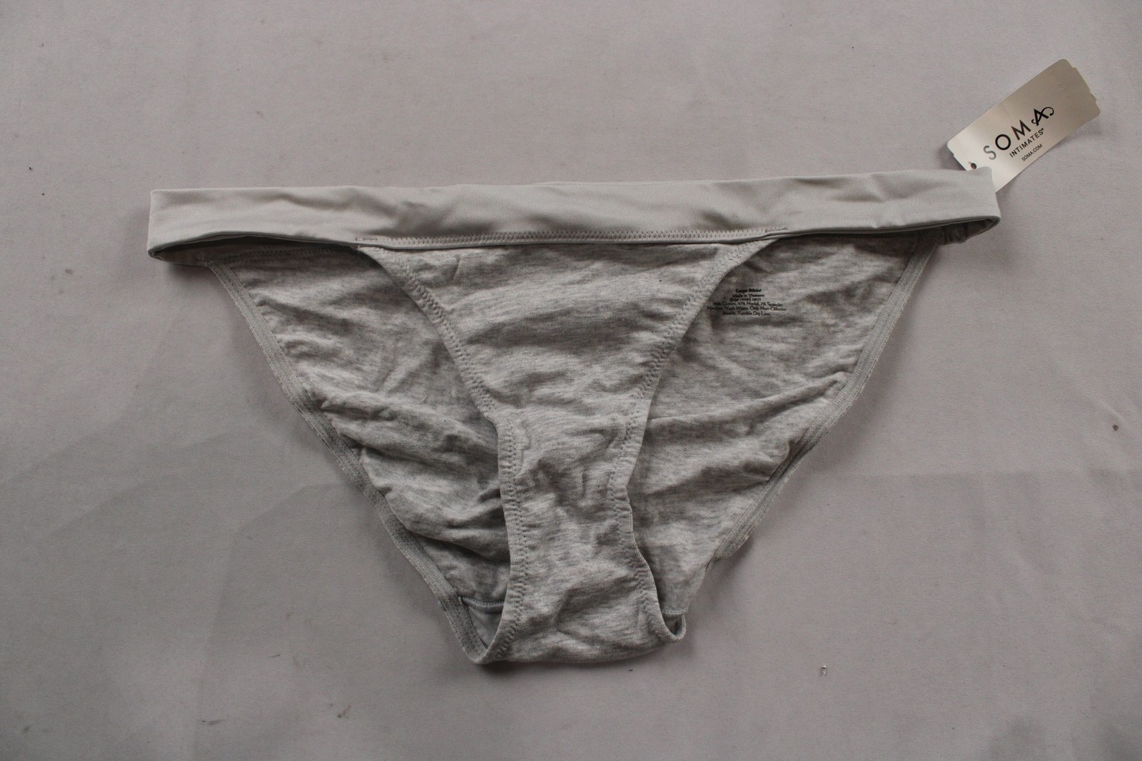 Soma Women’s TellTale The Dreamer Bikini Panty DH3 Heather Dark Gray Large NWT