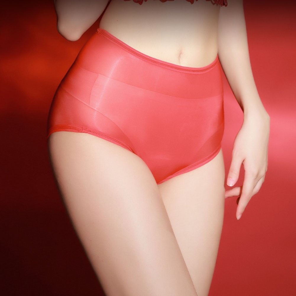Skin Color Sexy for lingerie Women’s Oil Shiny Briefs Breathable Soft Panties