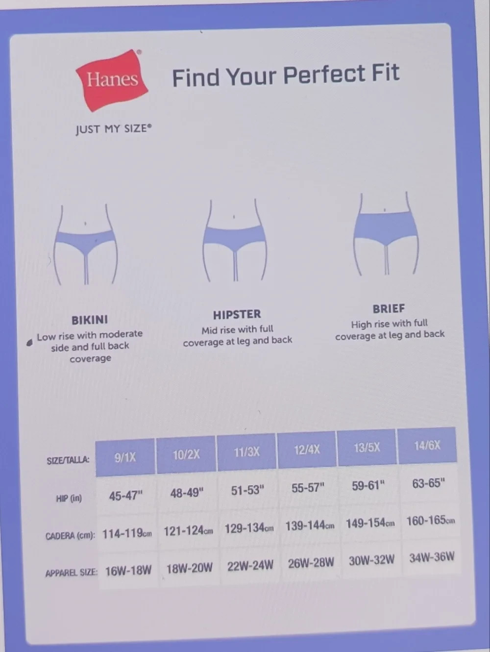 Hanes Just My Size 3 Pair Women’s Breathable Mesh Underwear Panties Hipster