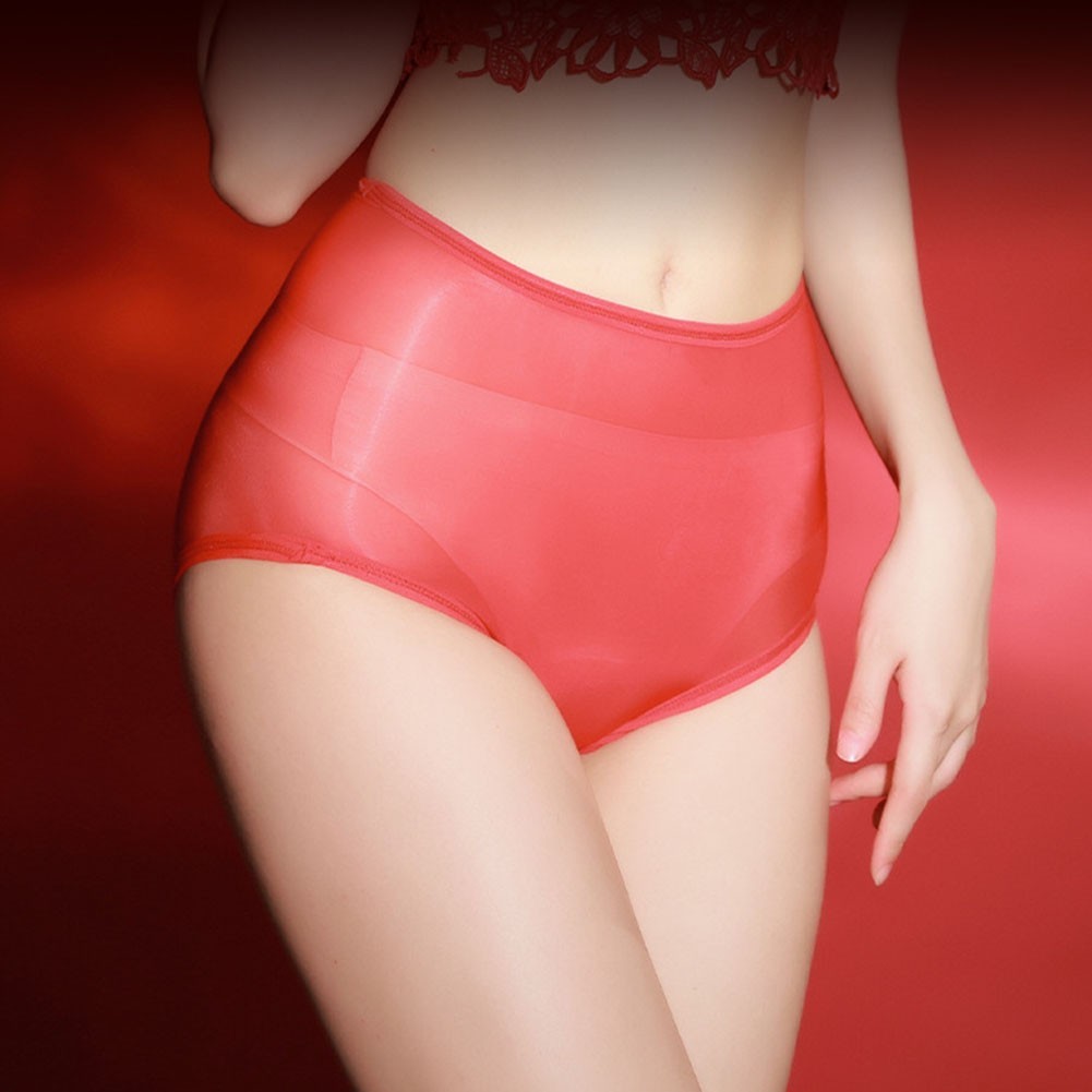 Skin Color Sexy for lingerie Women’s Oil Shiny Briefs Breathable Soft Panties
