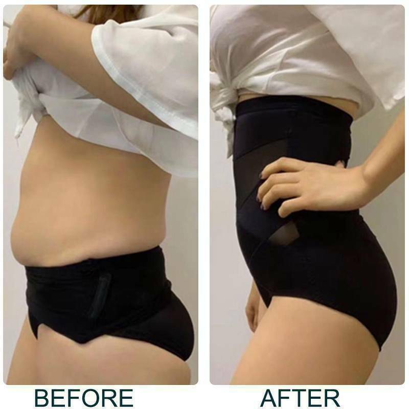 Women High Waist Panties Cross Compression abs Shaping Pants Slim Body Shaper UR