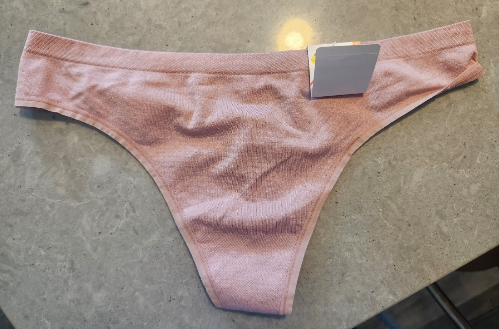 JOCKEY Smooth & Shine Seamfree Seamless Rose or taupe Thong Panty Womens Sz s