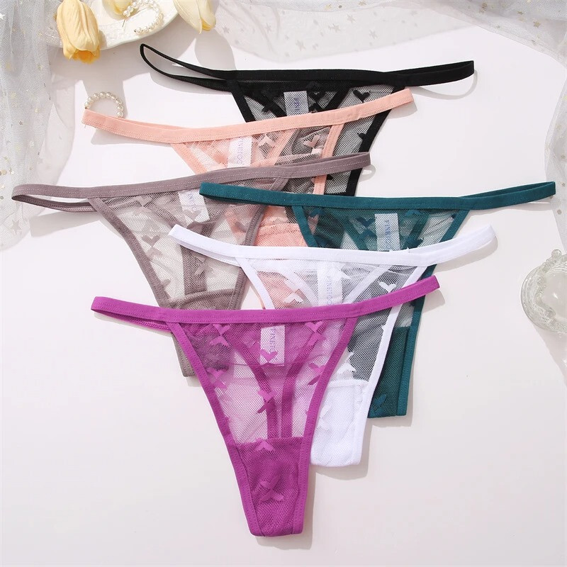 Tanga Sexy Para Mujer Ropa Interior Bragas De Imitación Costuras cintura bajaa