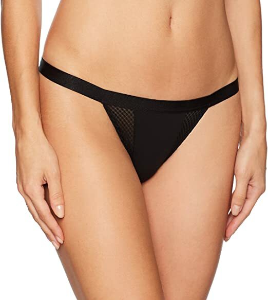 NWT COSABELLA BISOU0231 “Bisou” Low Rise Panel G-String Thong, Black, Italy, O/S