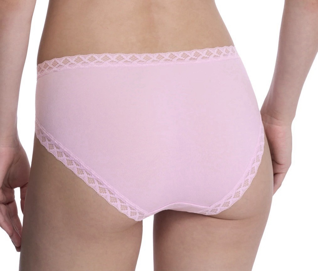 NATORI Women’s Lace Pearl Pink Bliss French Cut Brief Panty Underwear Size XS