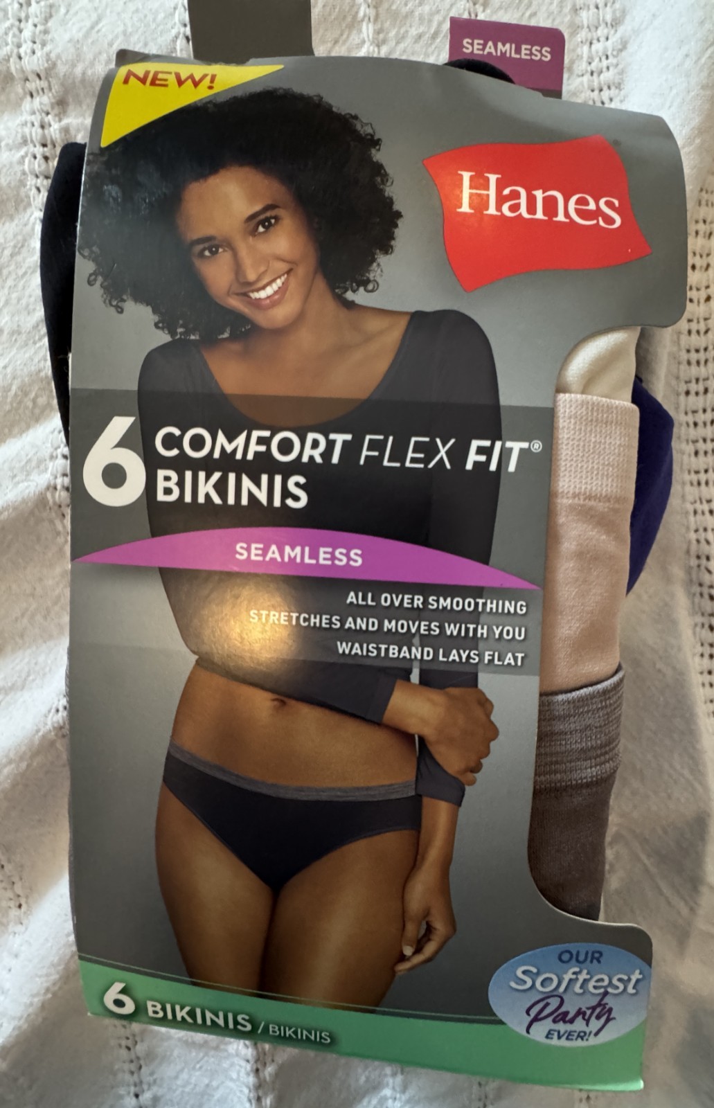Hanes Women’s 6 pk Comfort Flex Fit Seamless Tagless Bikini Underwear – Size XXL