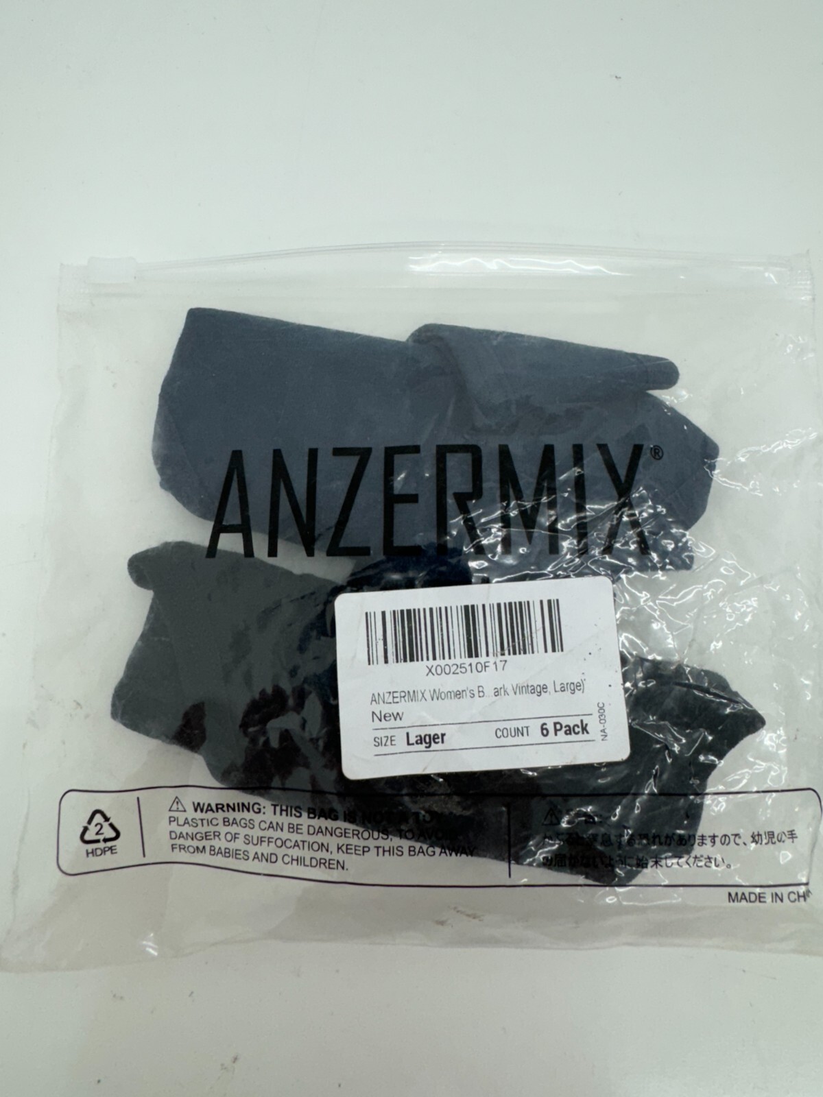 Anzermix Black Navy Blue 2 Pack Womens Briefs Size Large