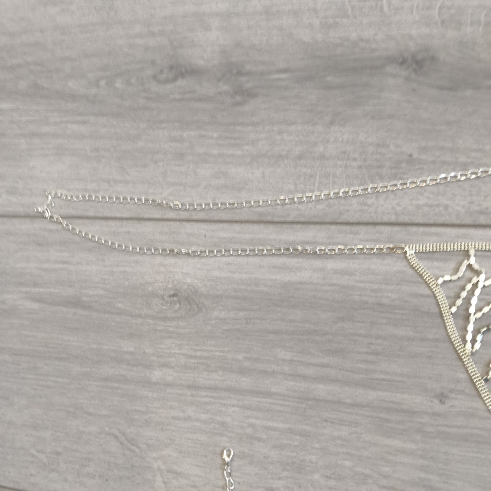 BNWOT Silver Metal & Diamante G String Thong One Size
