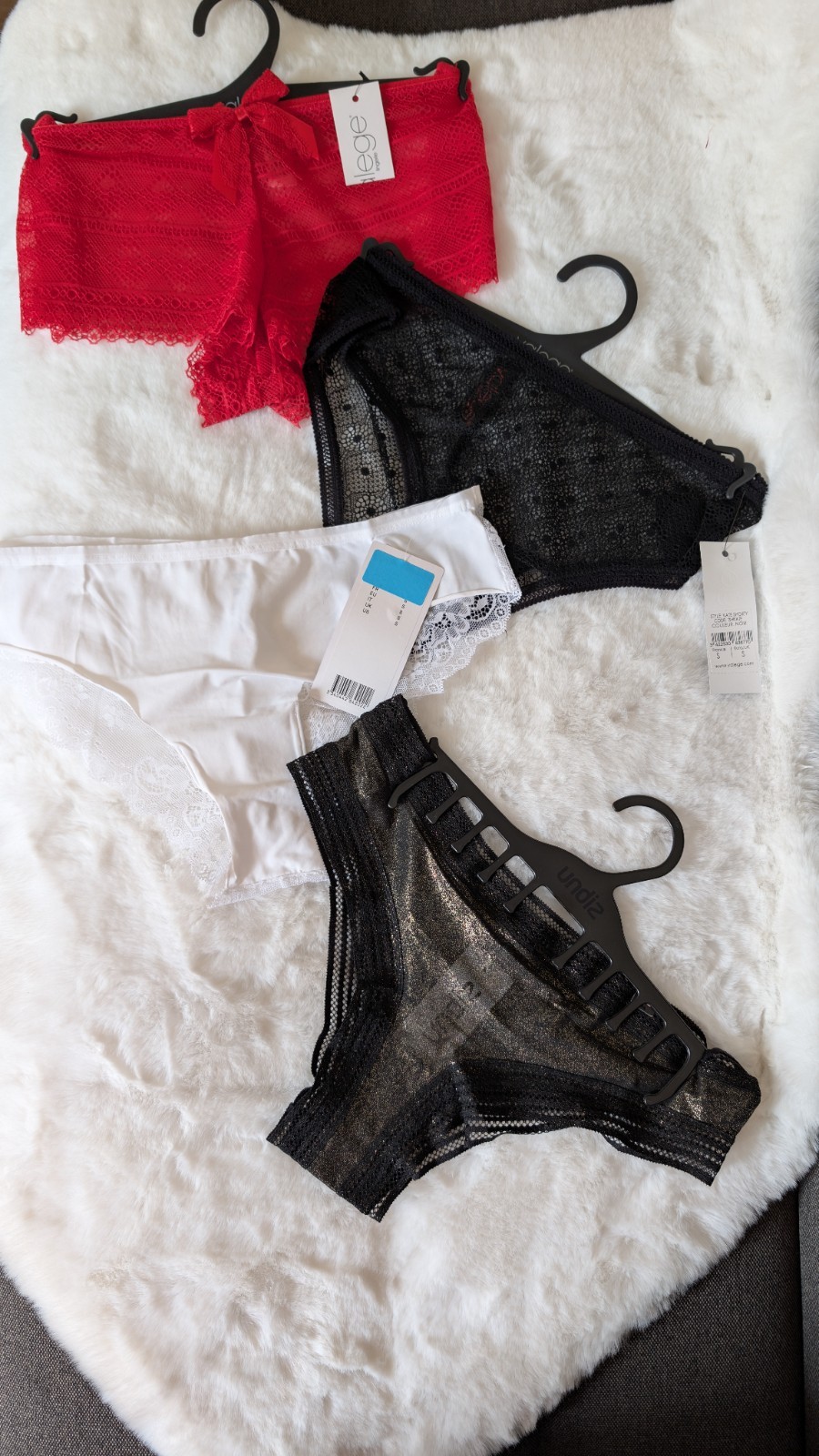 4-piece set of panties in various brands