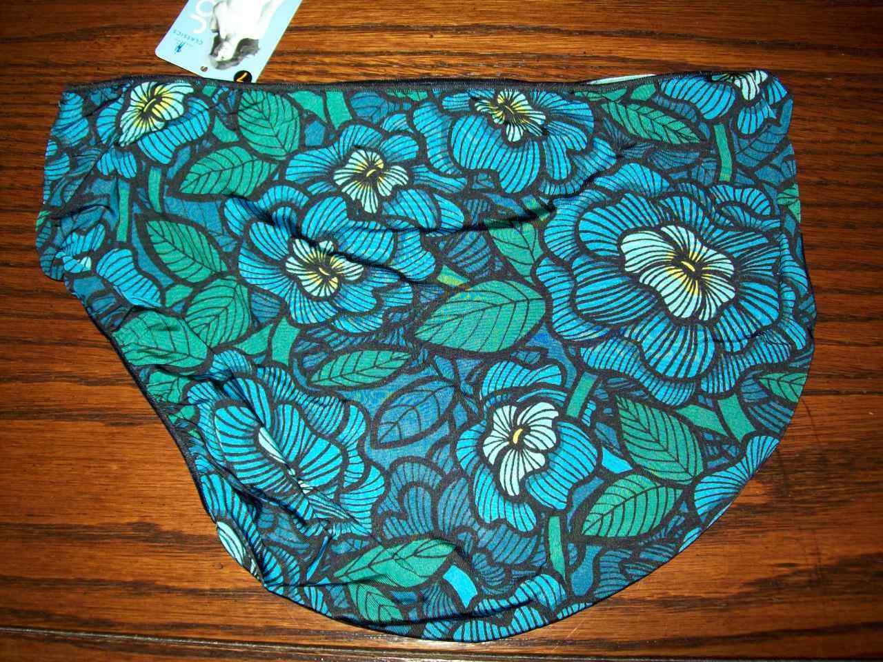 NWT JOCKEY No Panty Line TACTEL NYLON BIKINI PANTIES 1370 328 FLORAL 5 6 7 S M L