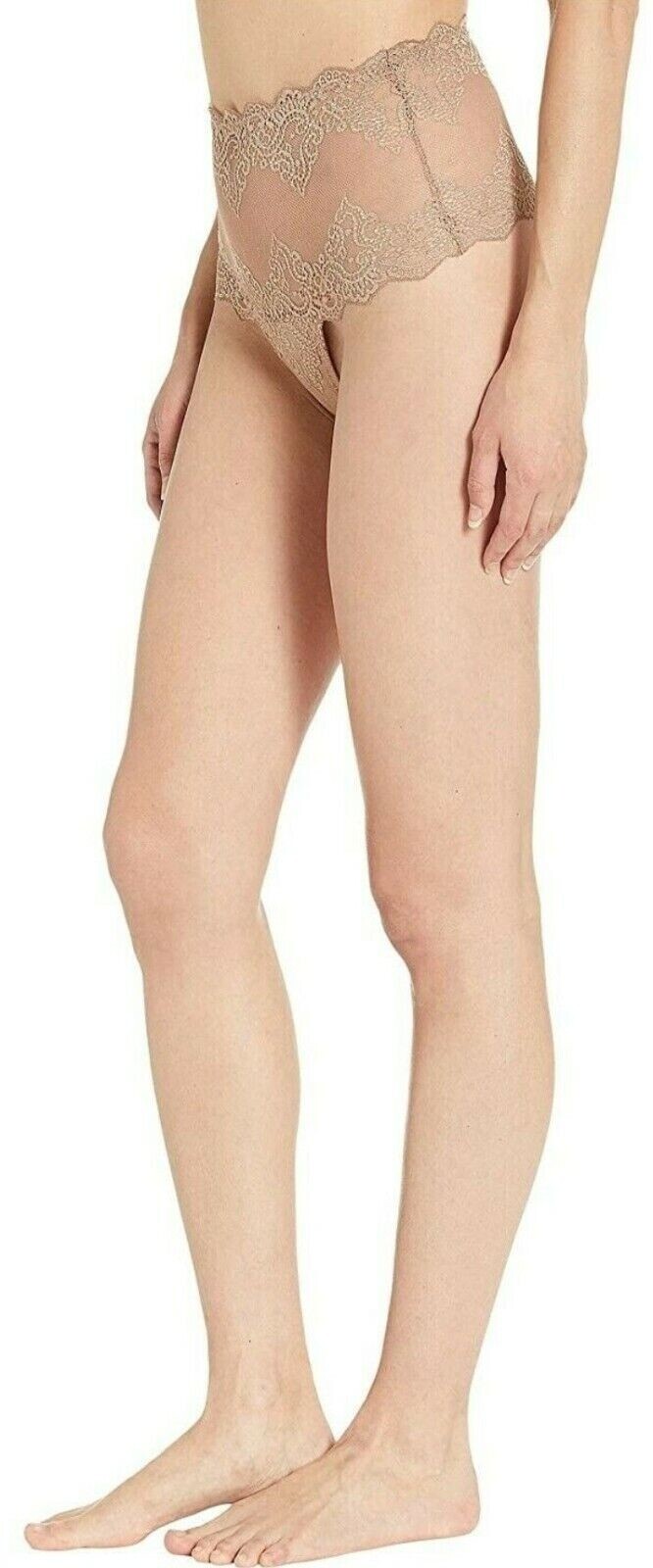 Only Hearts L70324 Womens Brown High-Waist Thong Underwear Biscuit Size Small