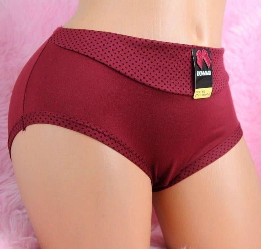 DONMANI High Cut brief SUPER SOFT stretch Panties 5 Colors Sz S 2XL 4XL 5XL