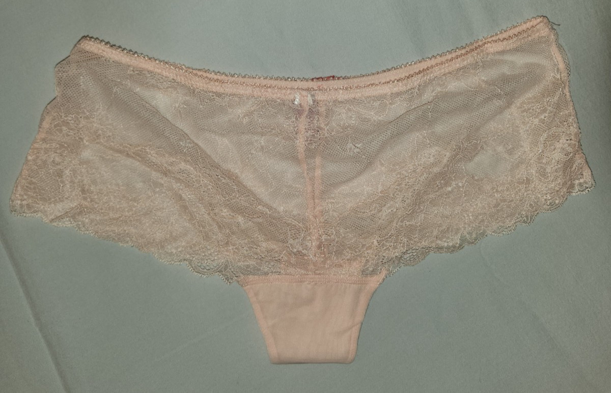 Affinitas Intimates Lace Boyshort Panty 2PK Cream & Pink Romantic Lingerie LG 16