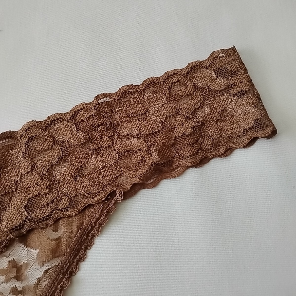 NWT INC Thong Brown Floral Lace SIZE 2XL
