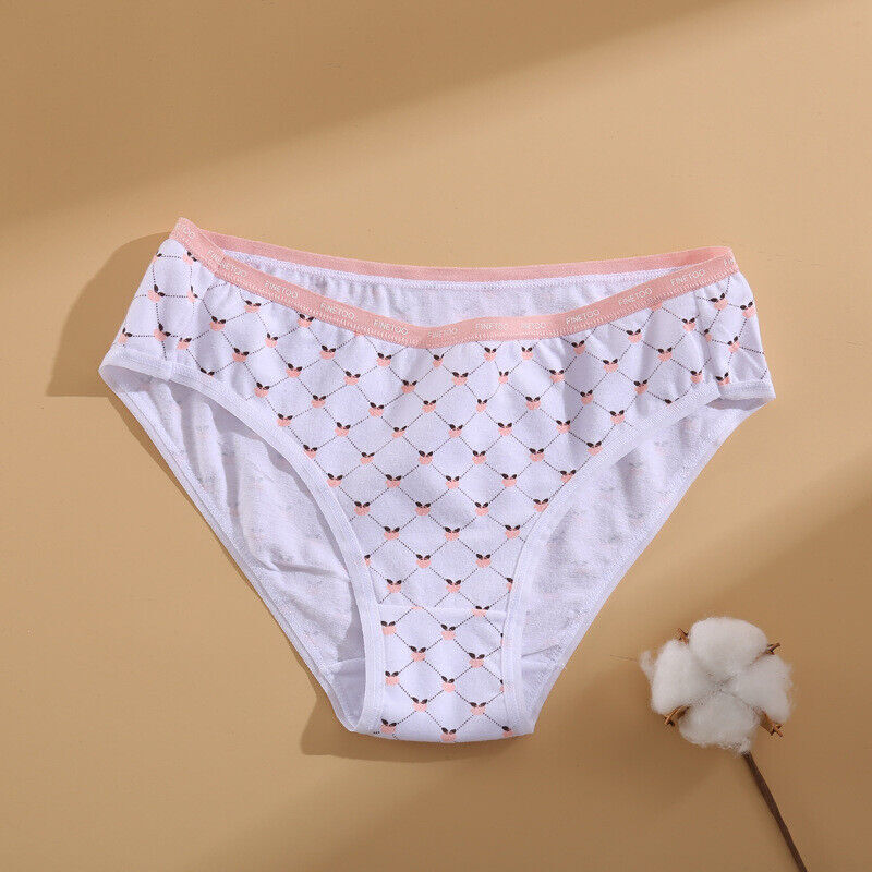 1/5 Pack Lot Womens Mid Waist Panties Underwear Brief Soft Comfortable Bottoms