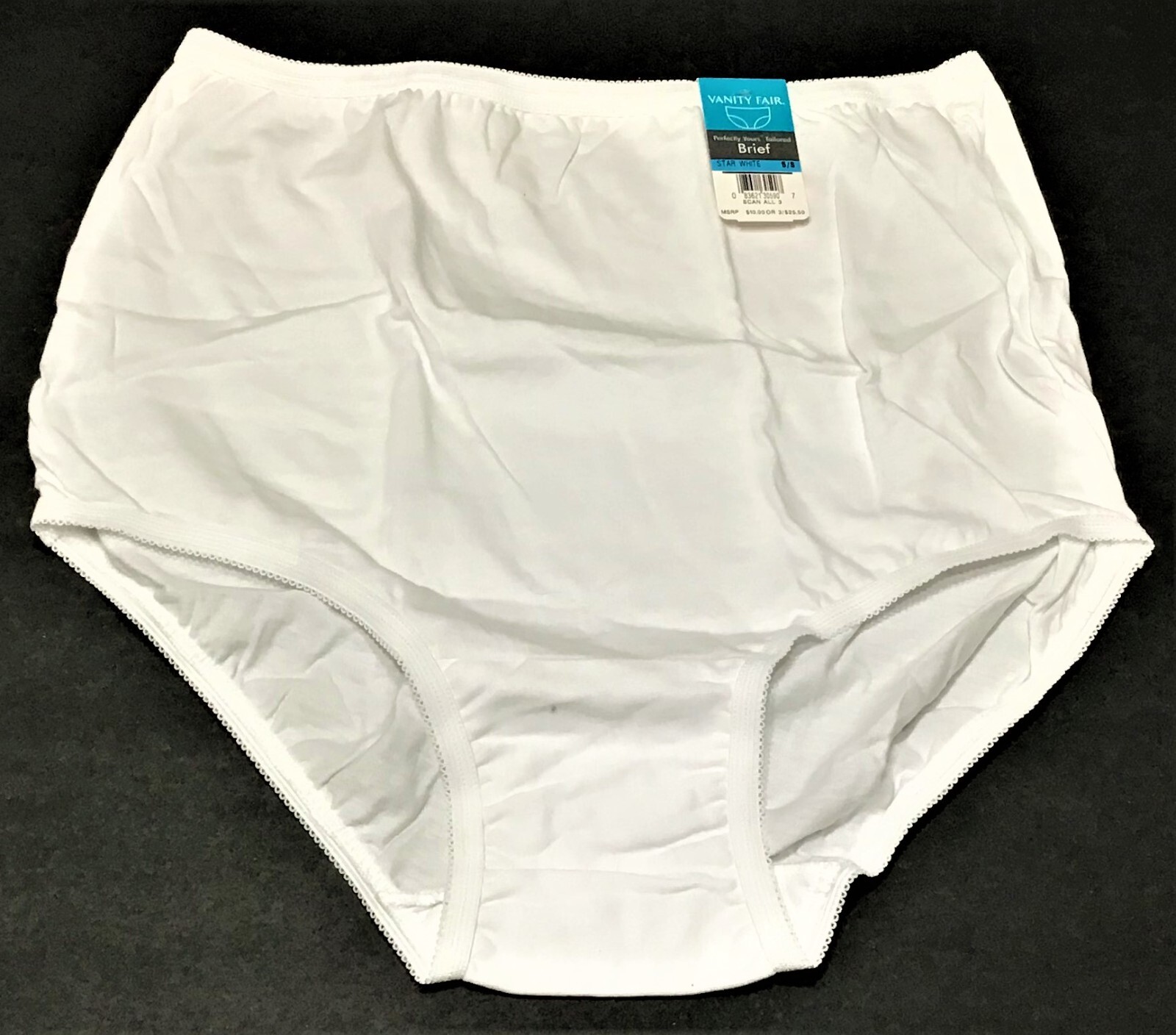 small / 5 – NWT Vanity Fair Perfectly Yours cotton brief panty white (b51)