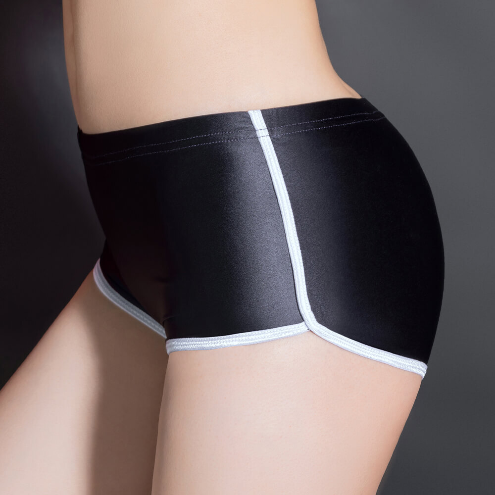 4Pcs Women Oil Shiny Glossy Fitness Sports Shorts Underwear Boxer Briefs Panties
