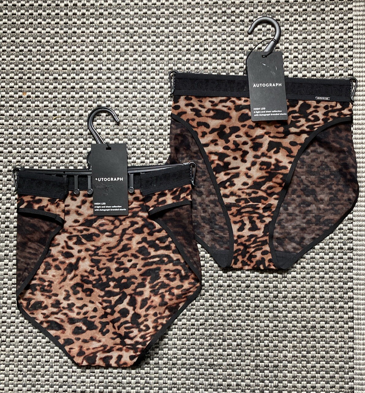 2 PAIRS Marks & Spencer Ladies Autograph High Leg Sheer Knickers Size 20