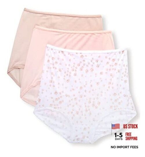 womens Underwear Briefs Pack, 3-pack, 5 Blushing Pink/Sandshell/White Floral