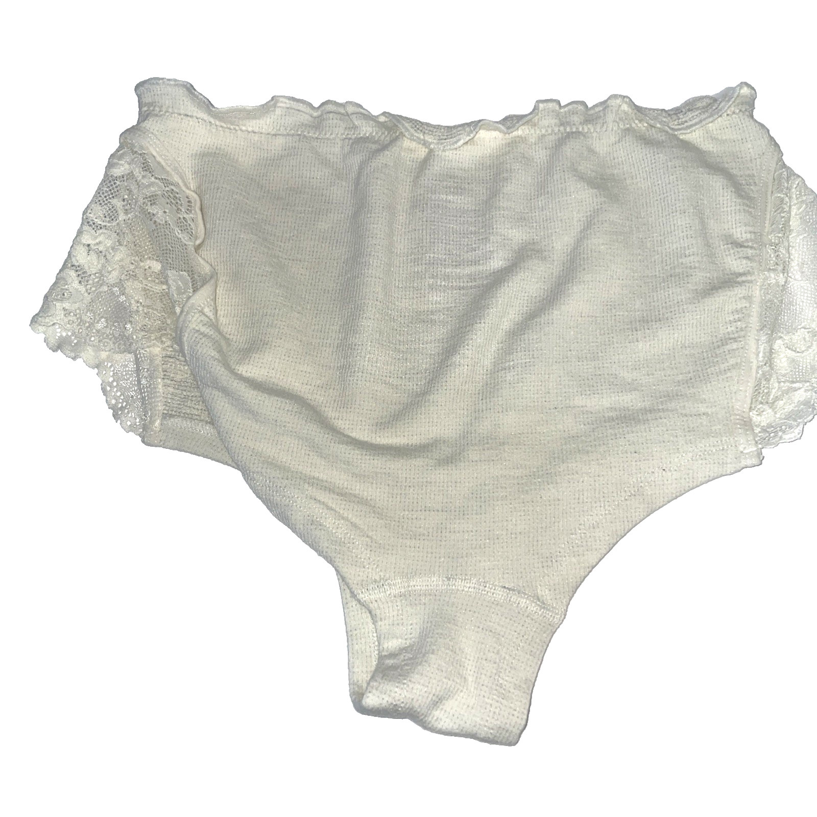 Anthropologie women’s pantie size L/XL white with lace