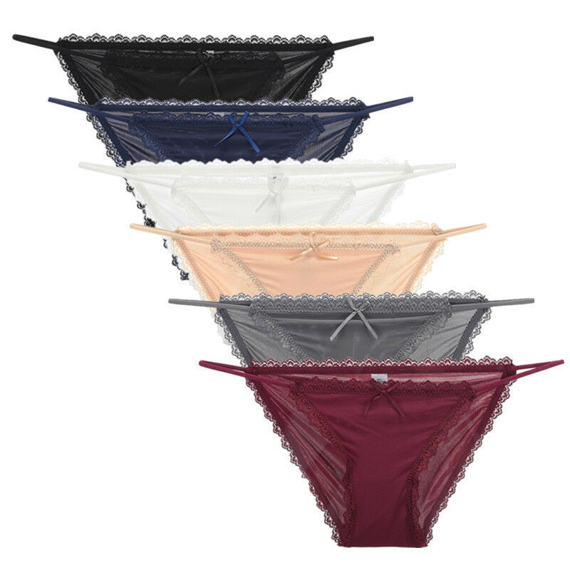 1/3/6 Pack Lot Womens Sexy String Bikini Brief Panties Thong G-string Underwear