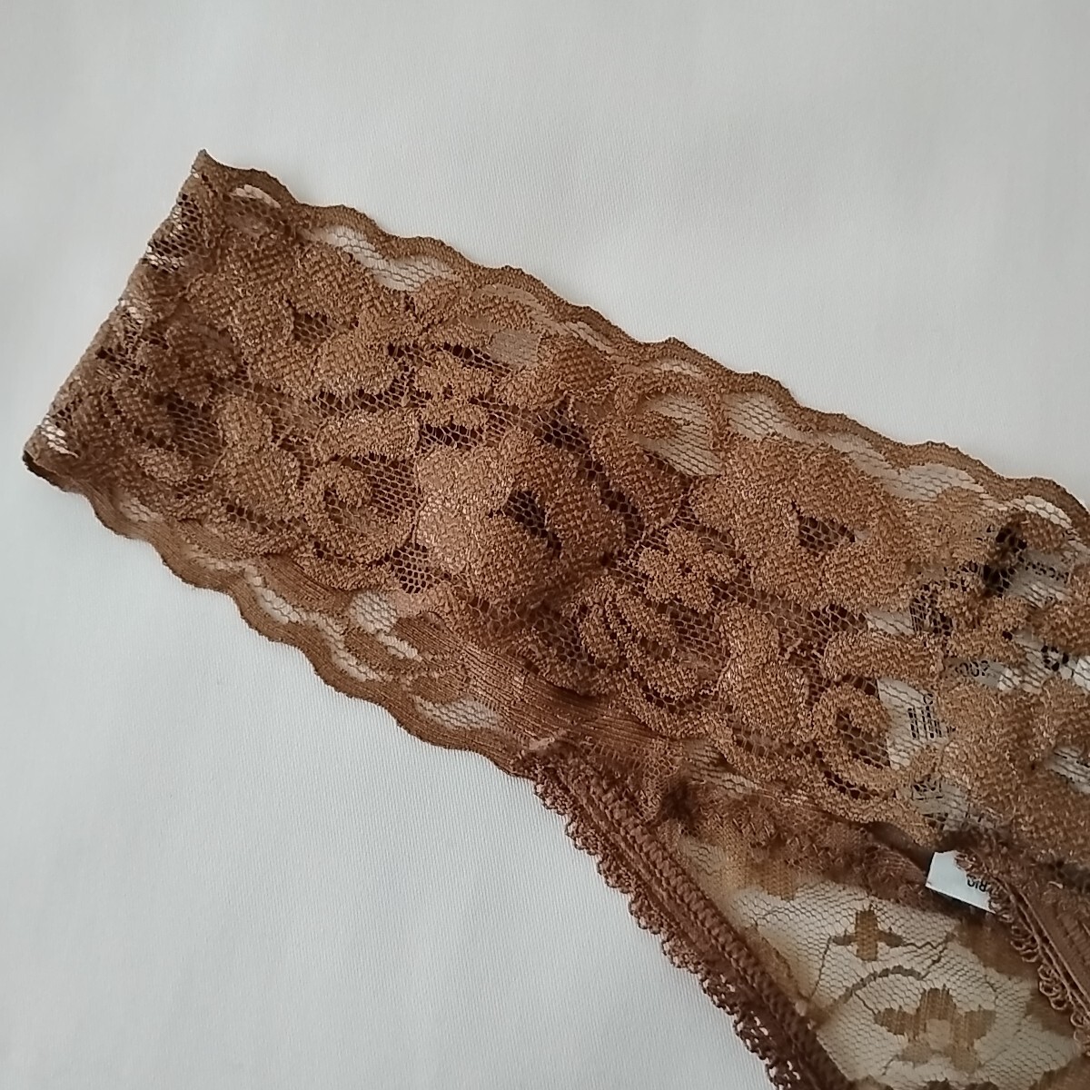 NWT INC Thong Brown Floral Lace SIZE 2XL