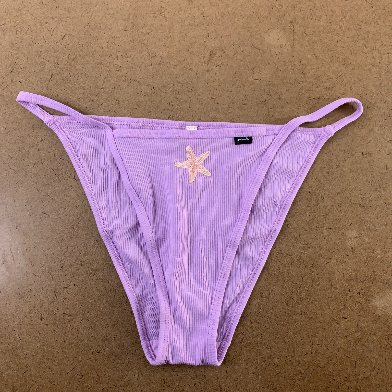 PINK Victoria’s Secret Women’s XL Lilac Rib Knit Bikini Panty NWT