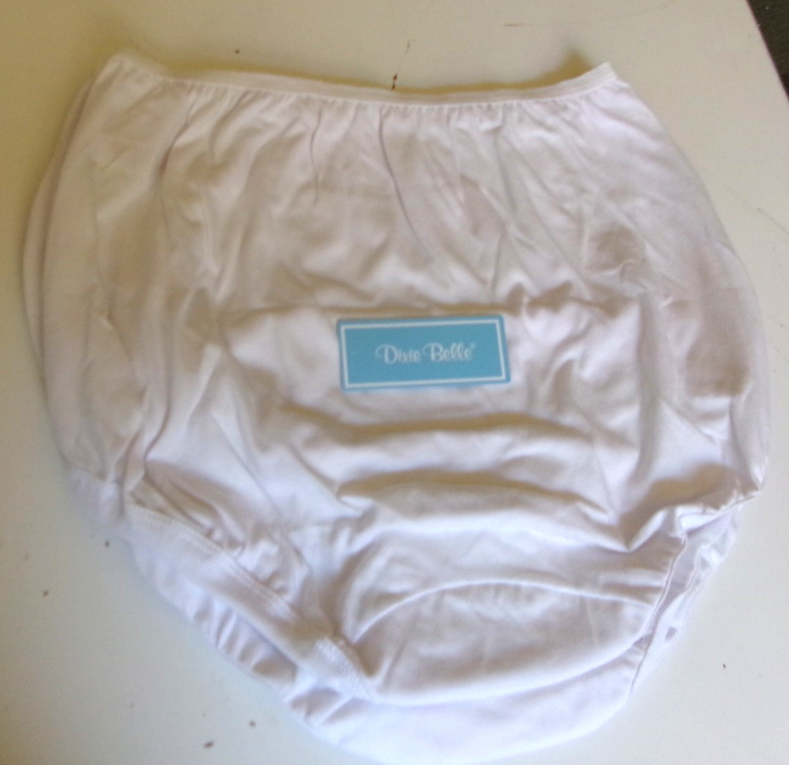 3 Dixie Belle Banded Leg Cotton full brief panty Size 8 Style 411 White