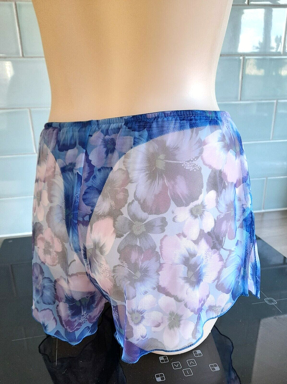 Lise Charmel Bleu Floral “Desir Desir” Sheer Embroidered French Knickers