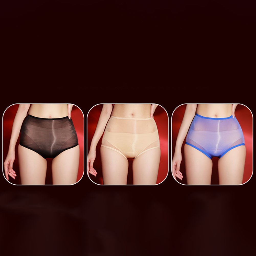 Skin Color Sexy for lingerie Women’s Oil Shiny Briefs Breathable Soft Panties