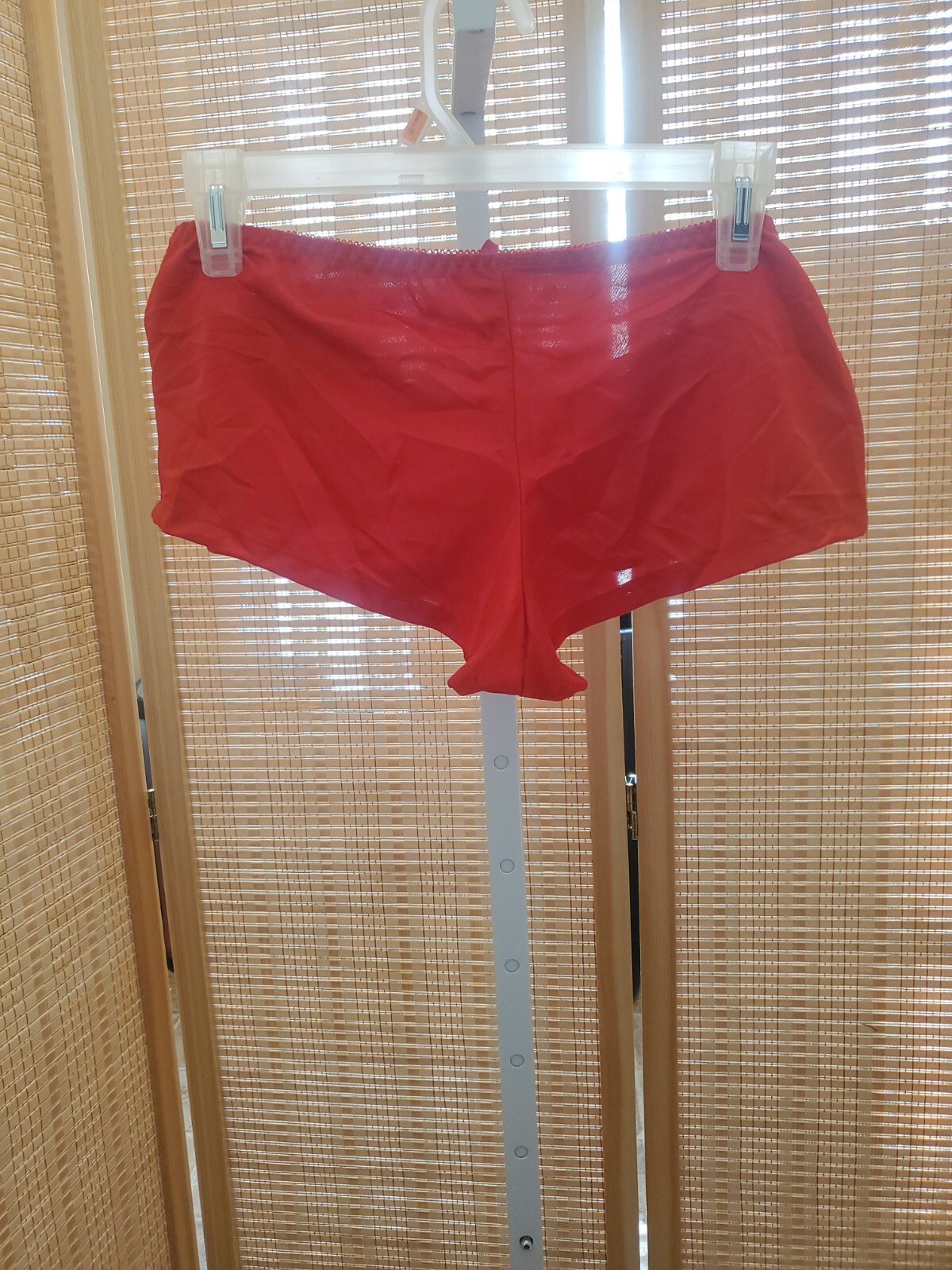 Black Fuchsia by Secret Lace Panty Womens Plus Size 1X Stretch Red Bow Polka Dot