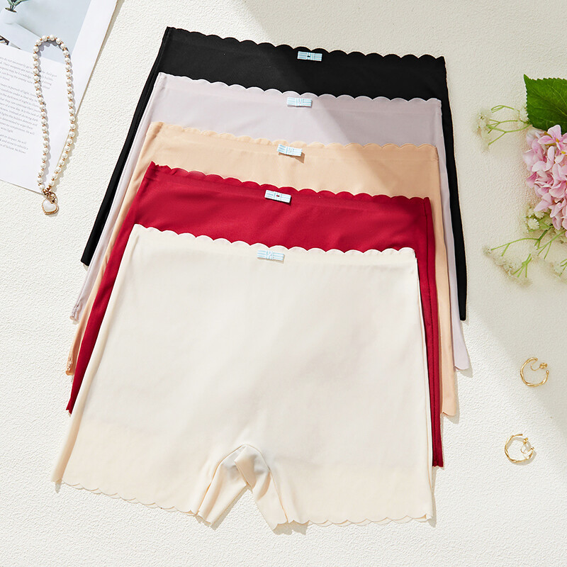5 Pack Lot Sexy Womens Ice Silky Boyshort Panties Underwear Mid Waist Lingeries