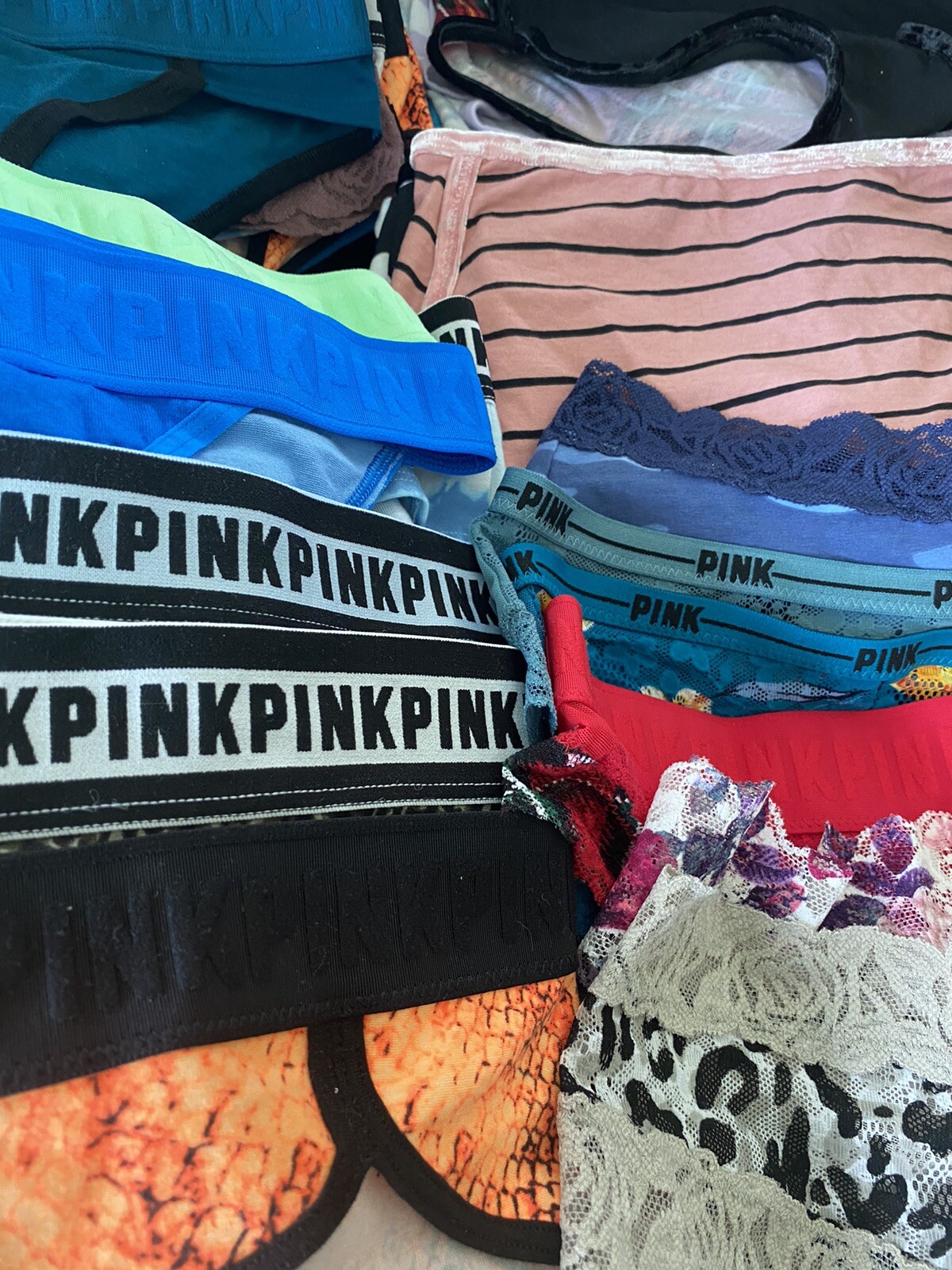 10x VS PINK Panties MEDIUM Asst Colors & Styles Resale Starter Lot Gifts NWT