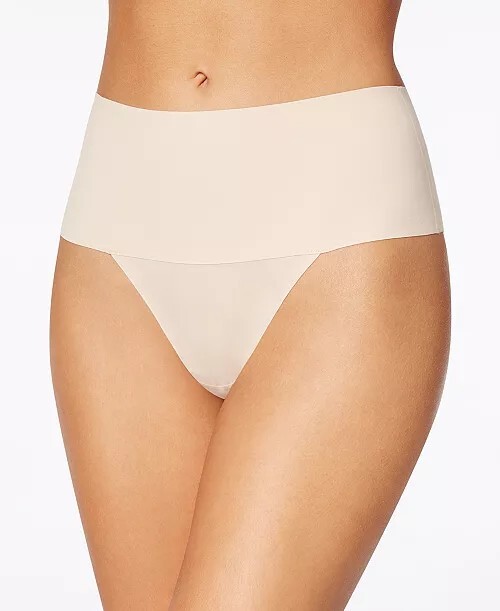 New With Defects SPANX SP0115 Beige Undie Tectable Thong Panty Size S