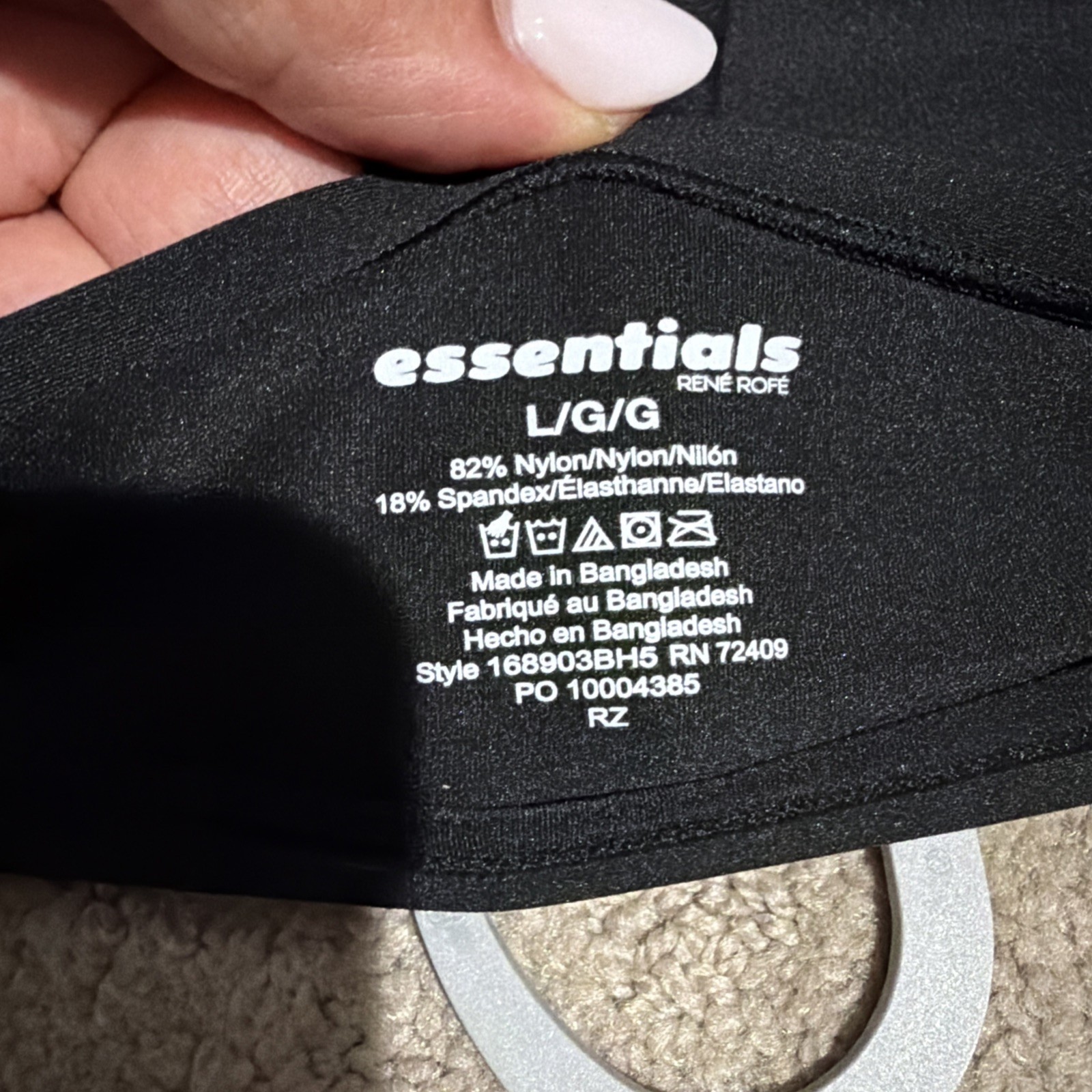 Essentials By Rene Rofe 5pk Flexible Fit Hi-Waist Thongs. Sz. L. NWT!!