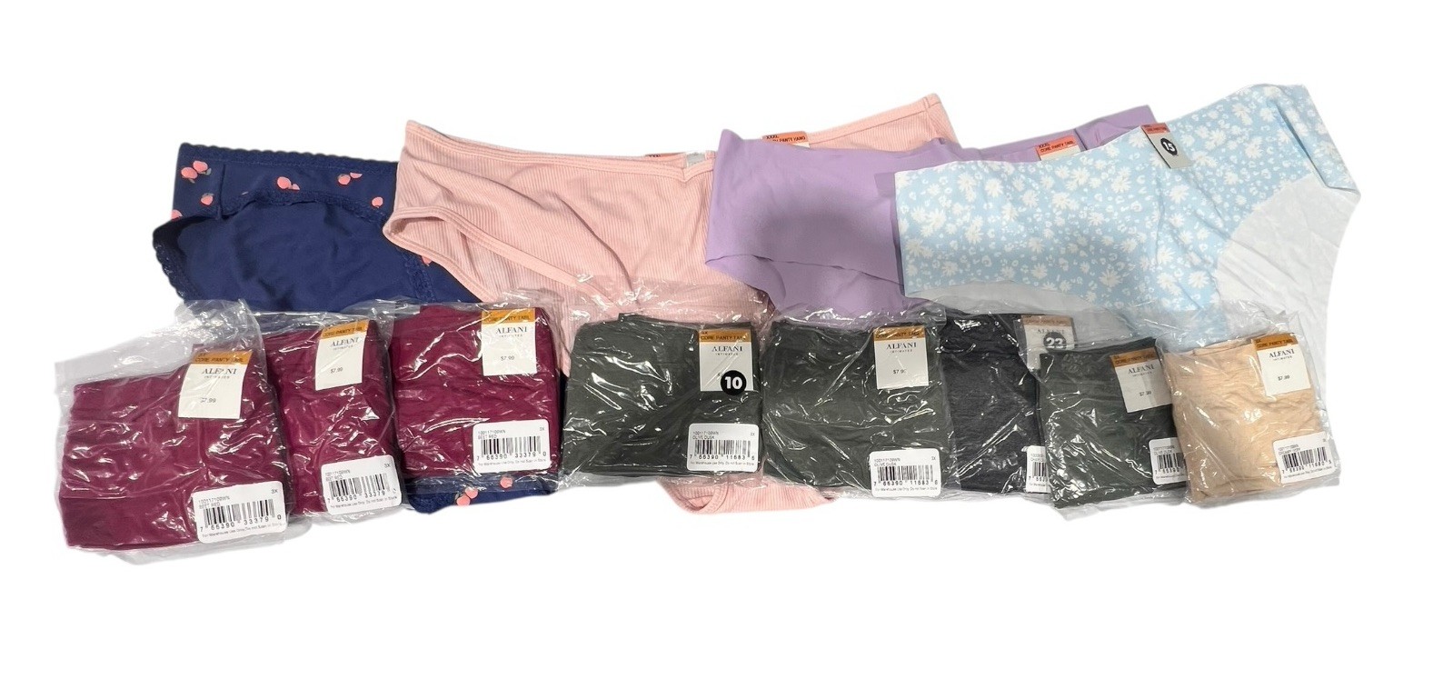 LOT OF 12 PANTIES UNDERWEAR MISC Fabrics MACY BRANDS JENNI SIZE 3XL XXXLARGE NEW