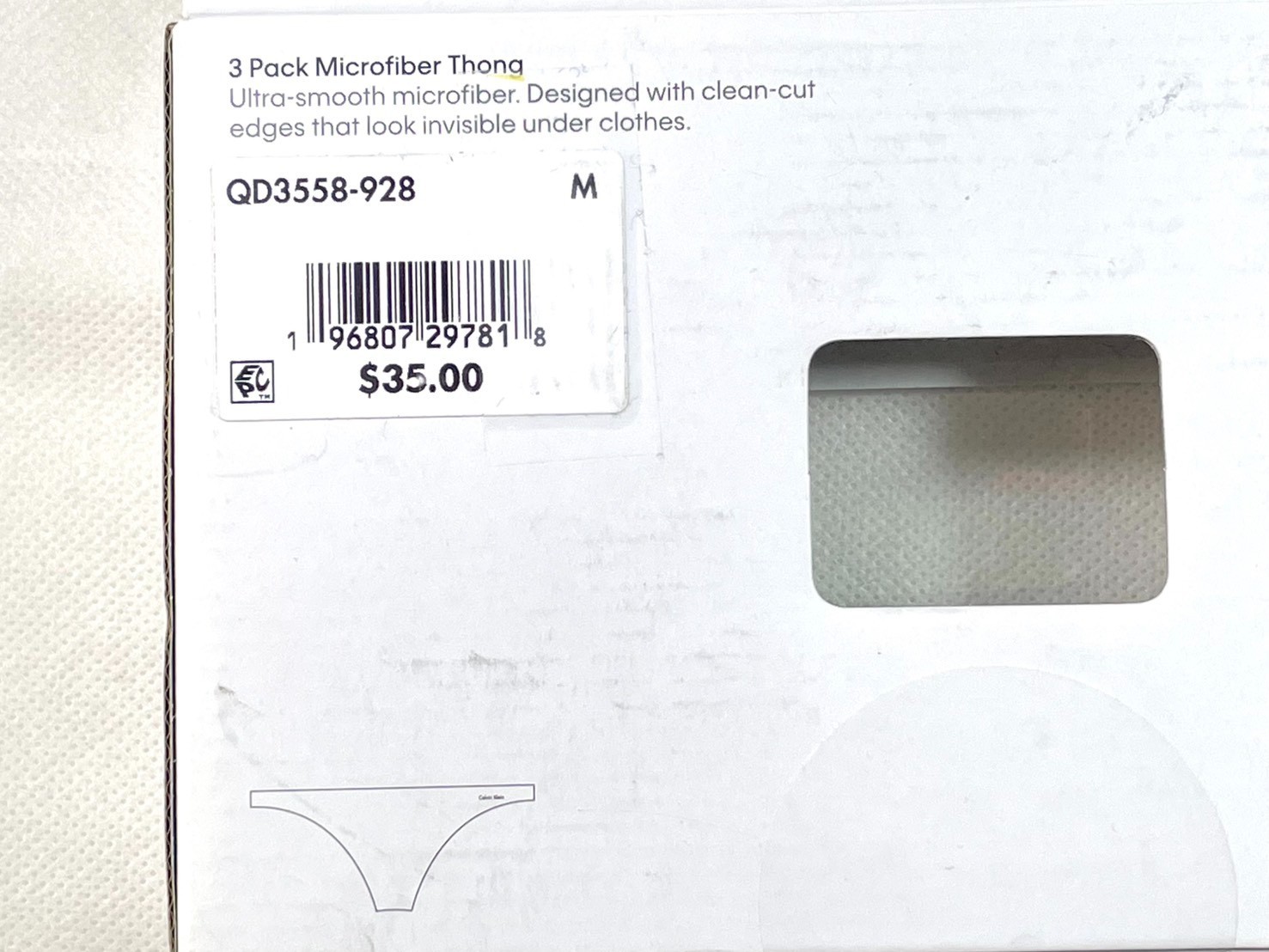 NWT 2-Pack Calvin Klein Women’s M Carousel Cotton Thong Underwear QD3558