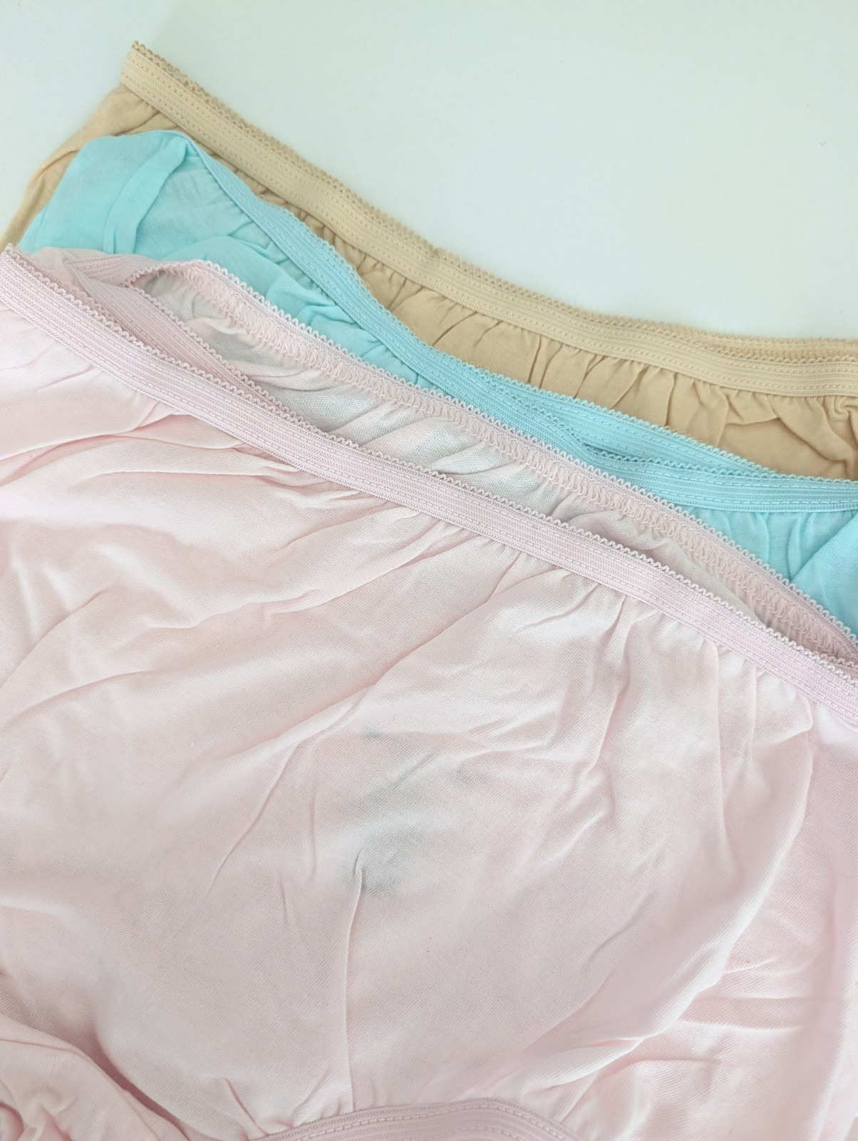 Vintage Comfort Choice 6 Pair Pack Cotton Brief Panties Size 8 NOS Pink Blue Tan