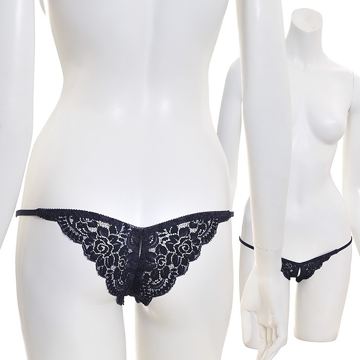 Chaku-ero Low-rise Open Crotch Cheeky Panties 1 Way Lace made in Japan L919