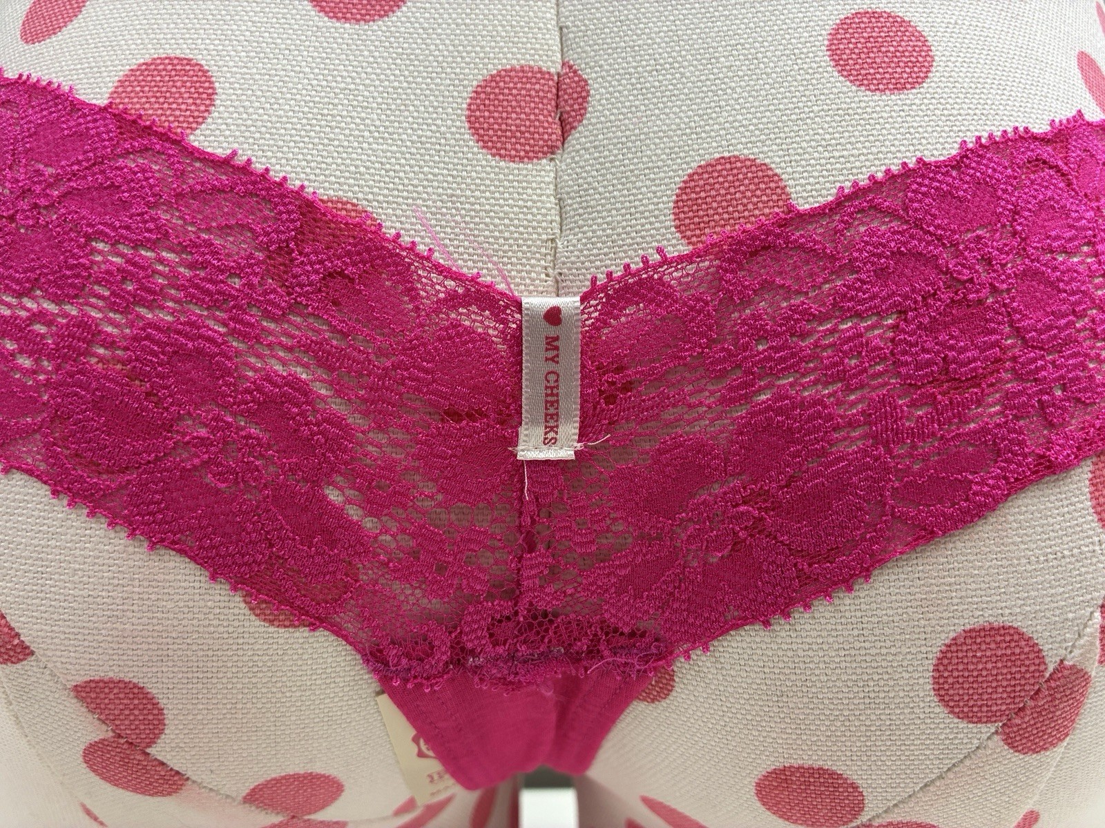Victoria’s Secret Vintage PINK Fuchsia Thong Panty Small S y2k NWT bling
