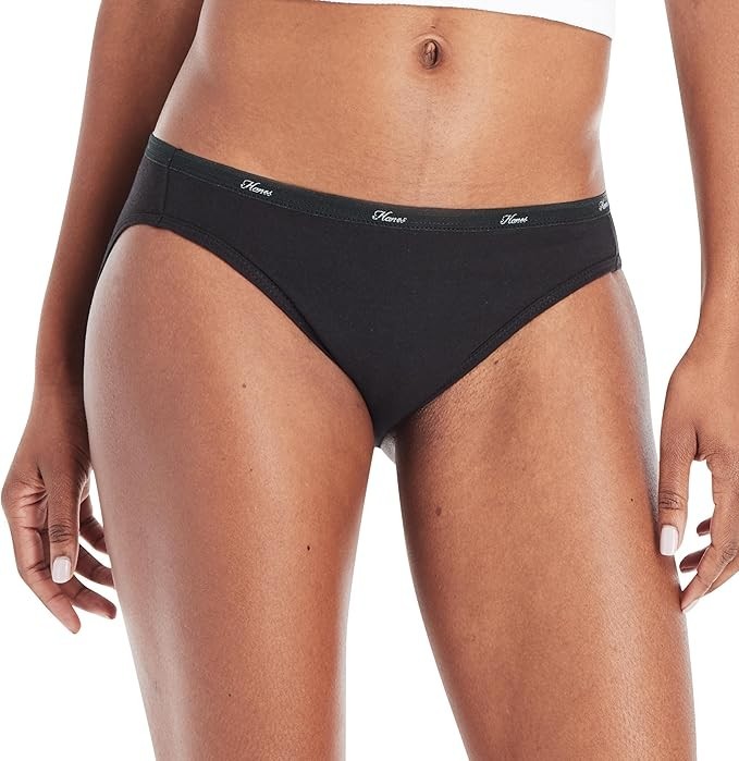 Hanes Cotton Bikini Panties 10-Pack Womens Ultra Soft Waistband Underwear Cotton