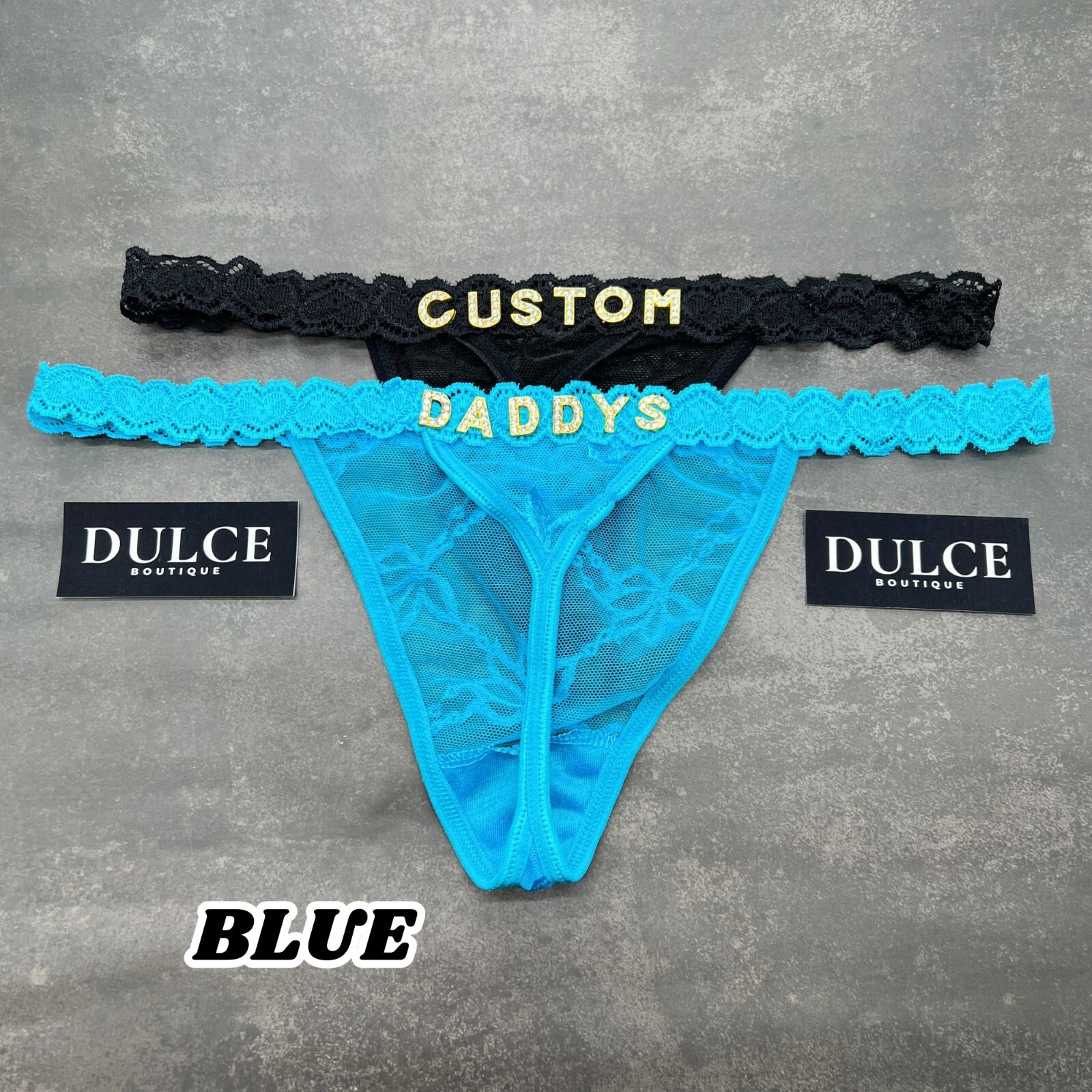 Custom Name Thong Sexy Panties With Crystal Letter Lingerie Custom Underwear