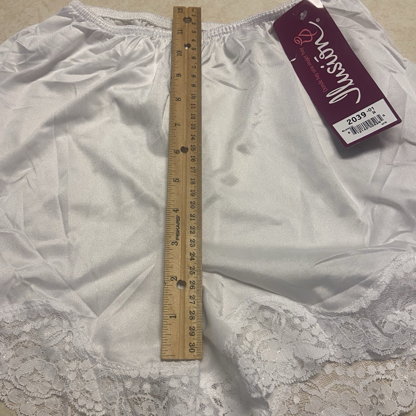 Vintage Panties Womens 34 Ilusion White Sissy Panty New NWT Retro Bloomers Lace