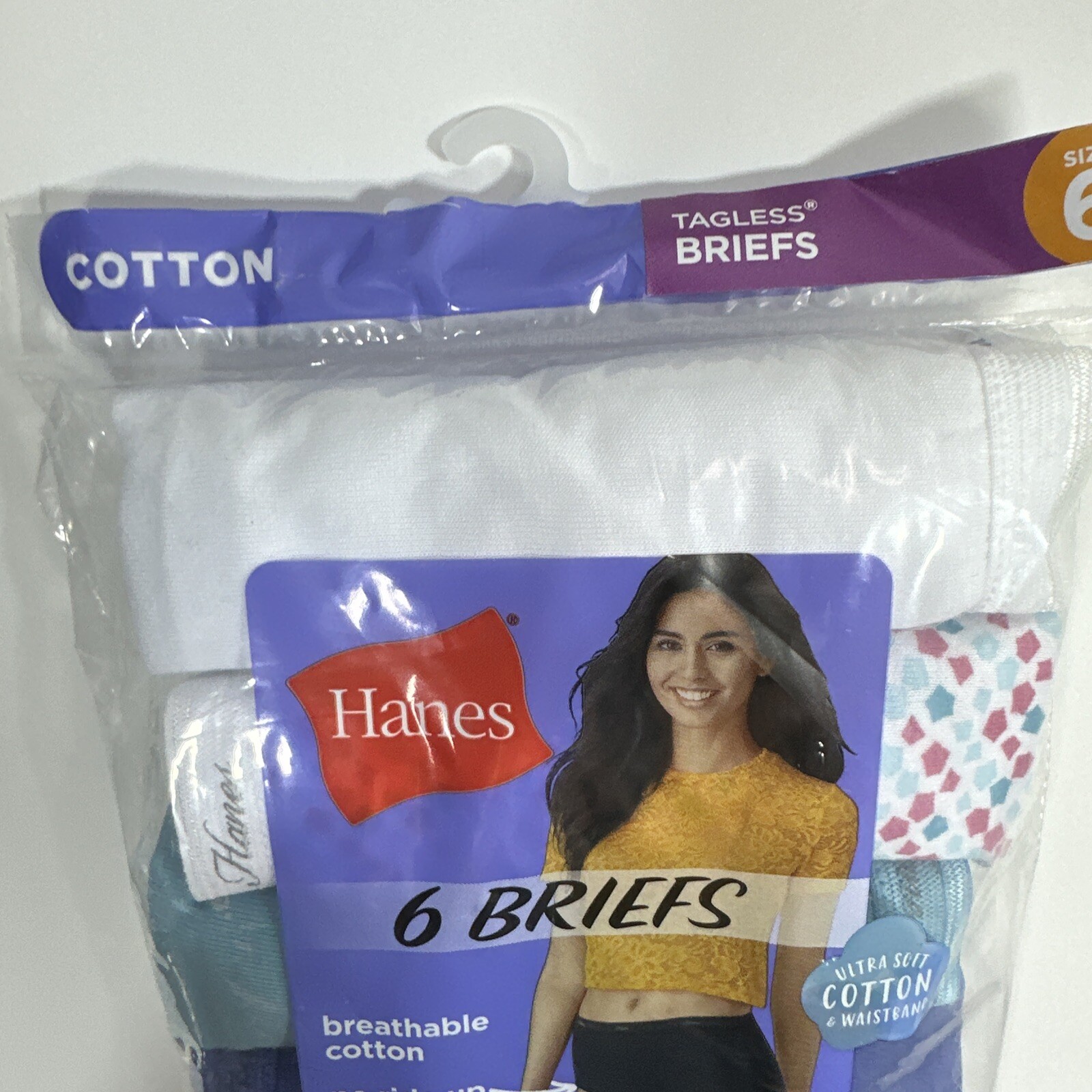 Hanes Women’s size 6 Panty Briefs Underwear 100% Cotton Assorted New
